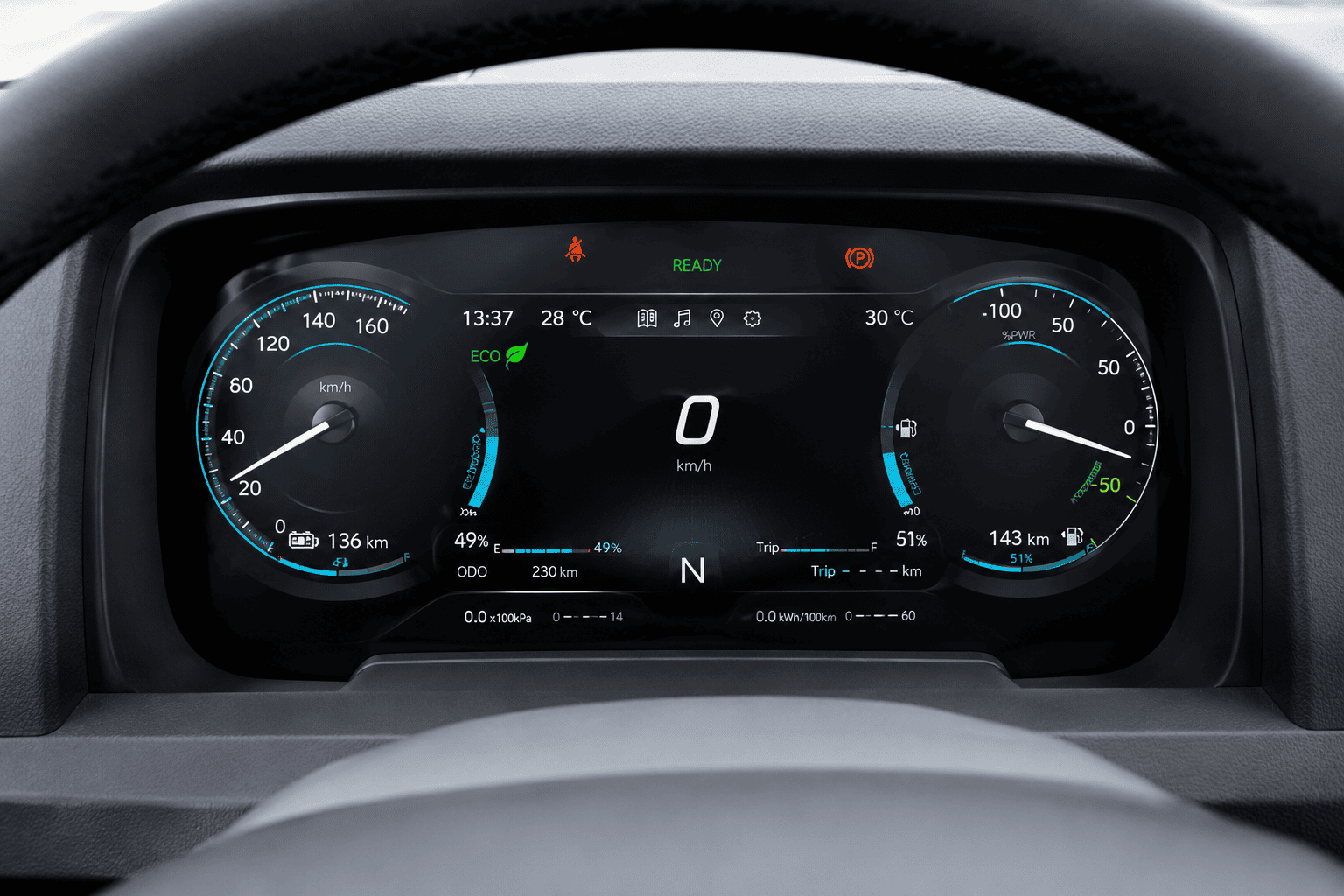 Chen Long L2EV electric truck instrument cluster